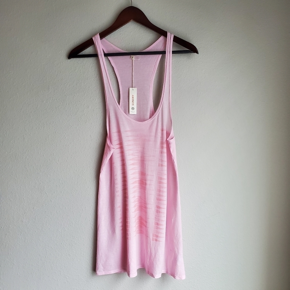 Sundry Flag Racerback Tank OS NWT